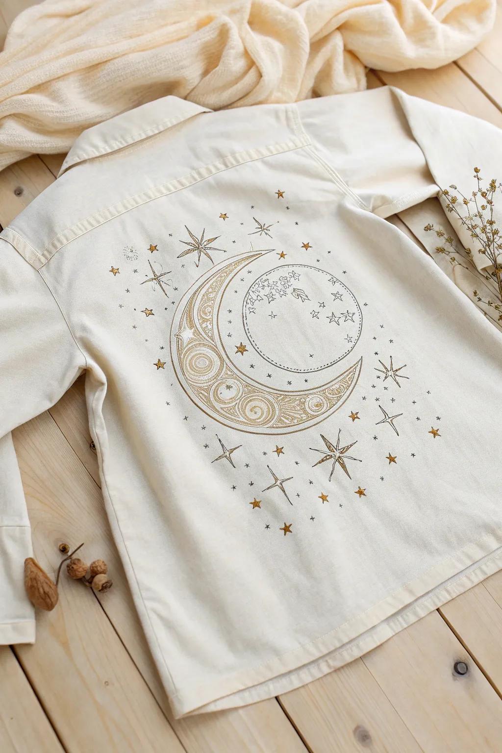 Embrace the cosmos through heavenly elegance—where simplicity meets the stars.