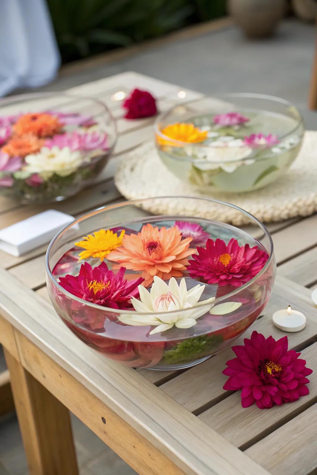 Floating florals offer a novel ornamentation alteration.