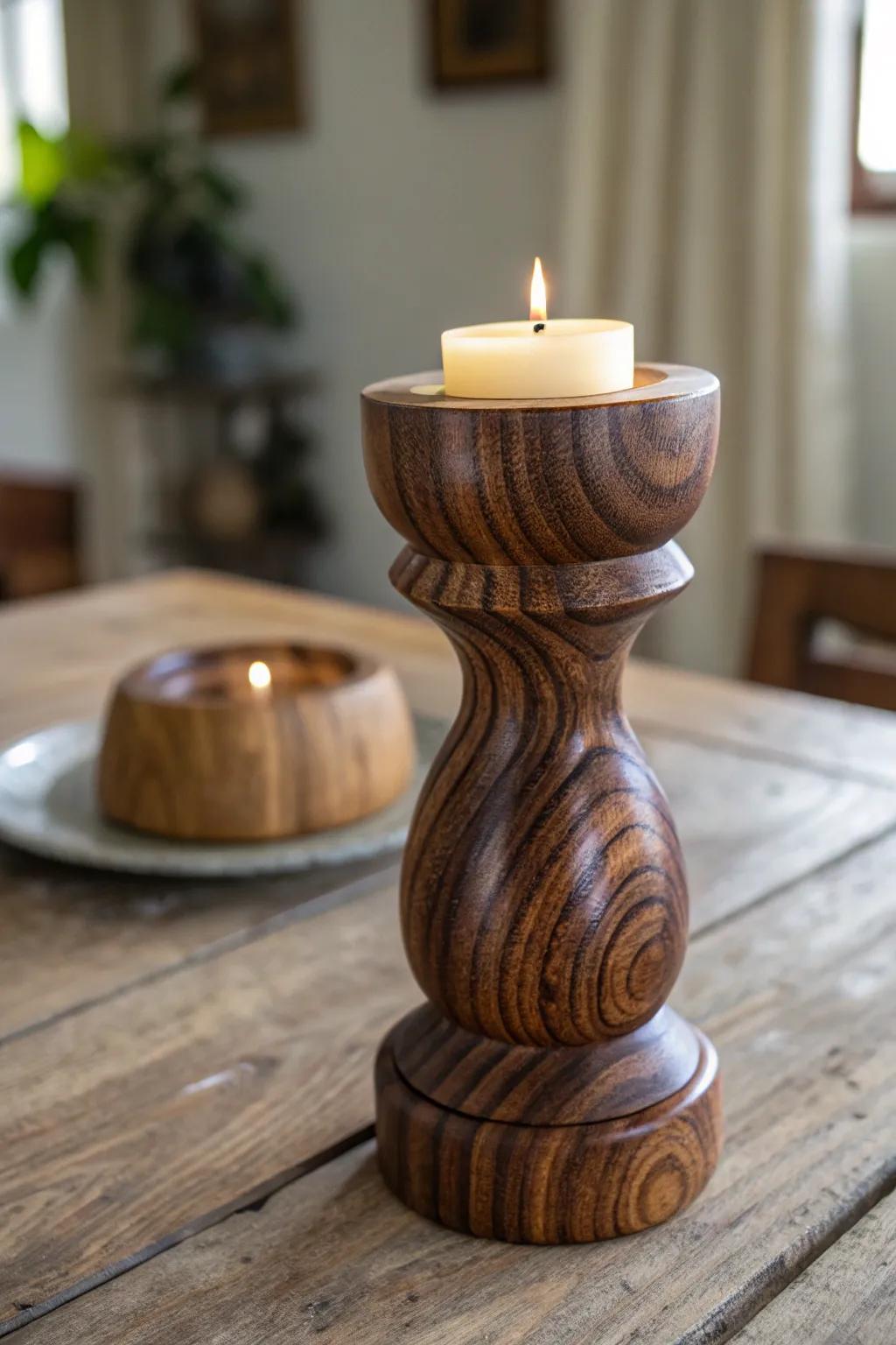 Illuminate your space with the elegance of a handmade timber glow holder.