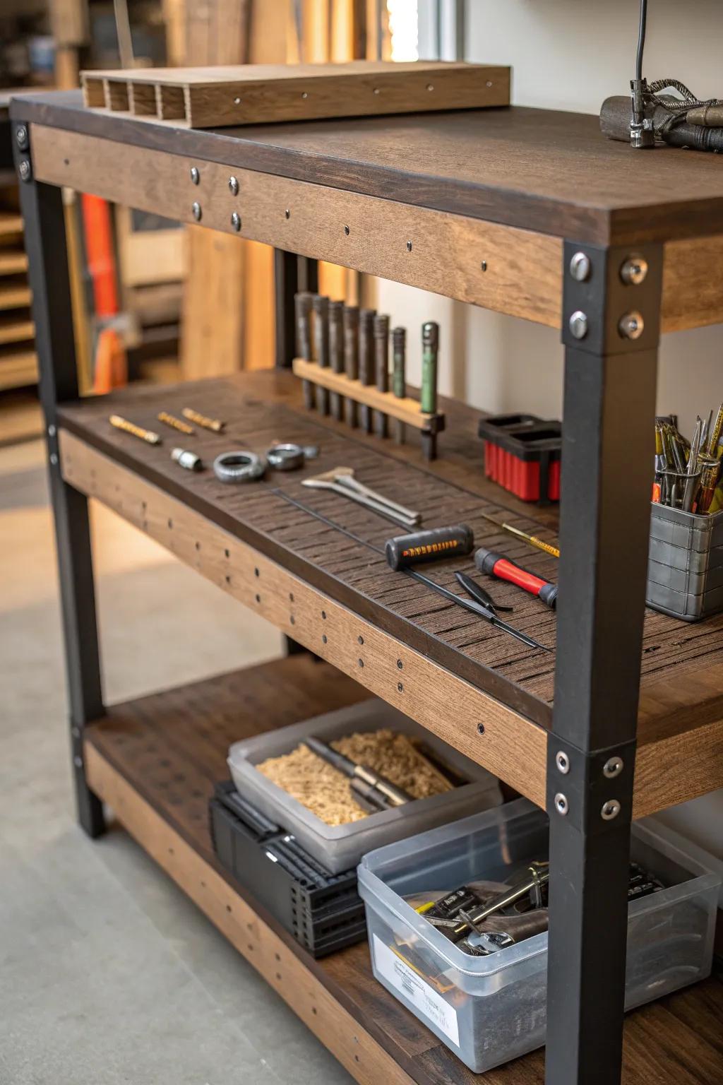 Improve your workshop experience using dual-tier displays for outstanding versatility and style.