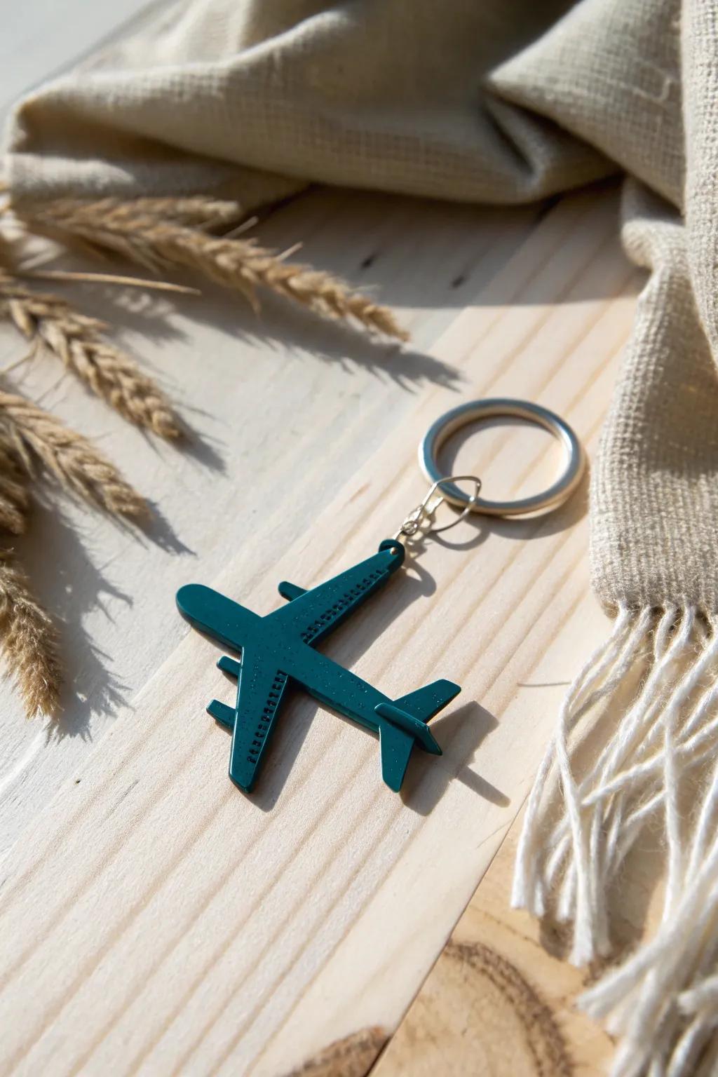 With this minimalist aeroplane adornment, a flawless fusion of Scandinavian plainness and boho charm, convey your wanderlust elegantly.