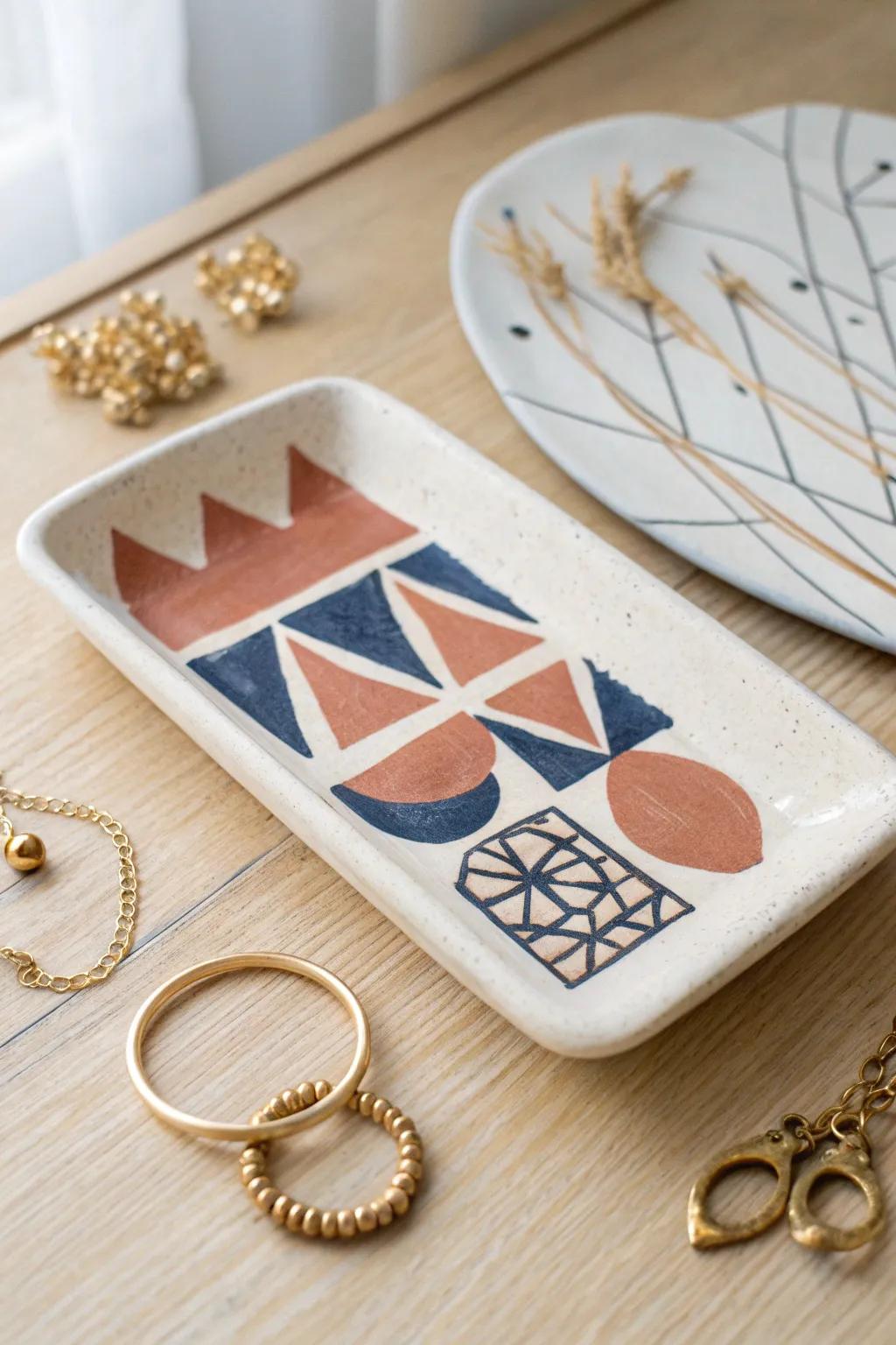 Elevate your accessory organization with these stunning artistic clay trays—where bold design meets natural splendor.