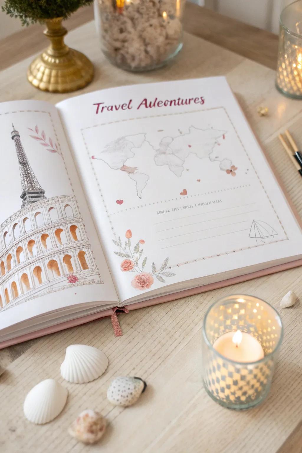 Capture life's journeys in a minimalist memory book that tells tales of adventure and discovery. #TravelMemories #MinimalistDesign