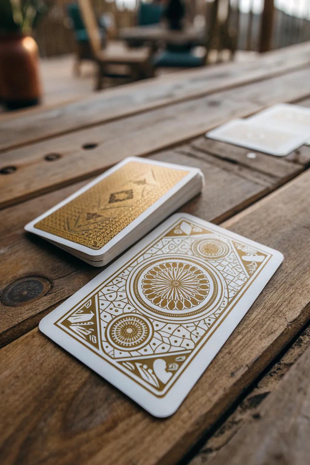Elevate your game night with the luxurious touch of gold foil elegance.