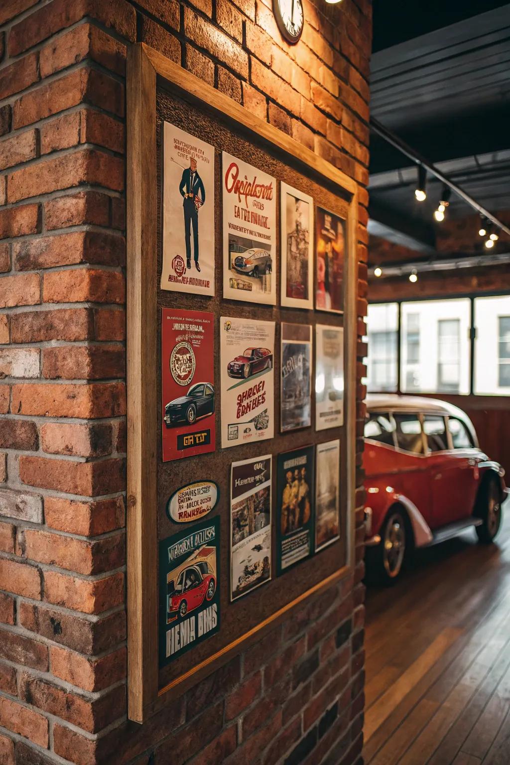 Infuse your space with timeless charm using vintage poster accents.