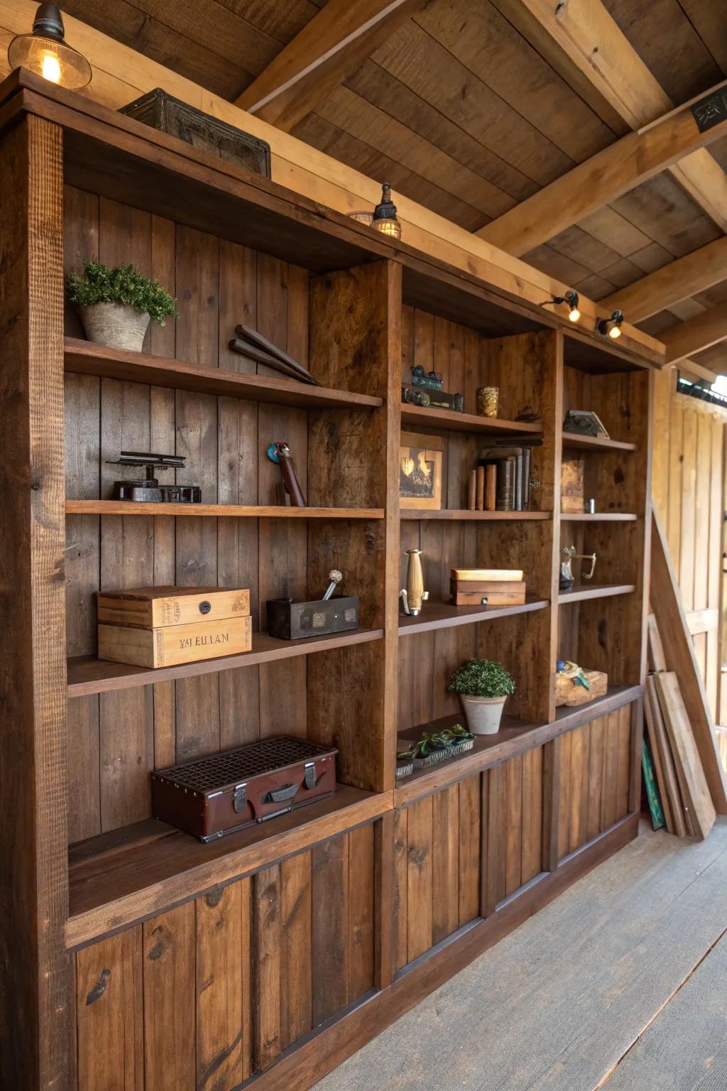 Master the art of organisation with a beautifully crafted complete shelving unit.