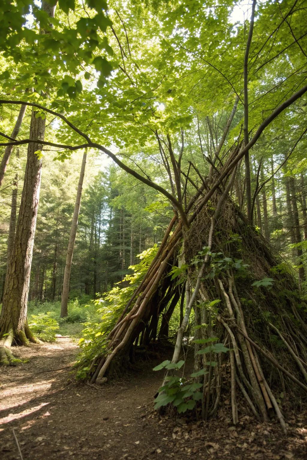 Embrace the talent of nature through a handcrafted brushwood dwelling, your flawless escape into the wilderness.
