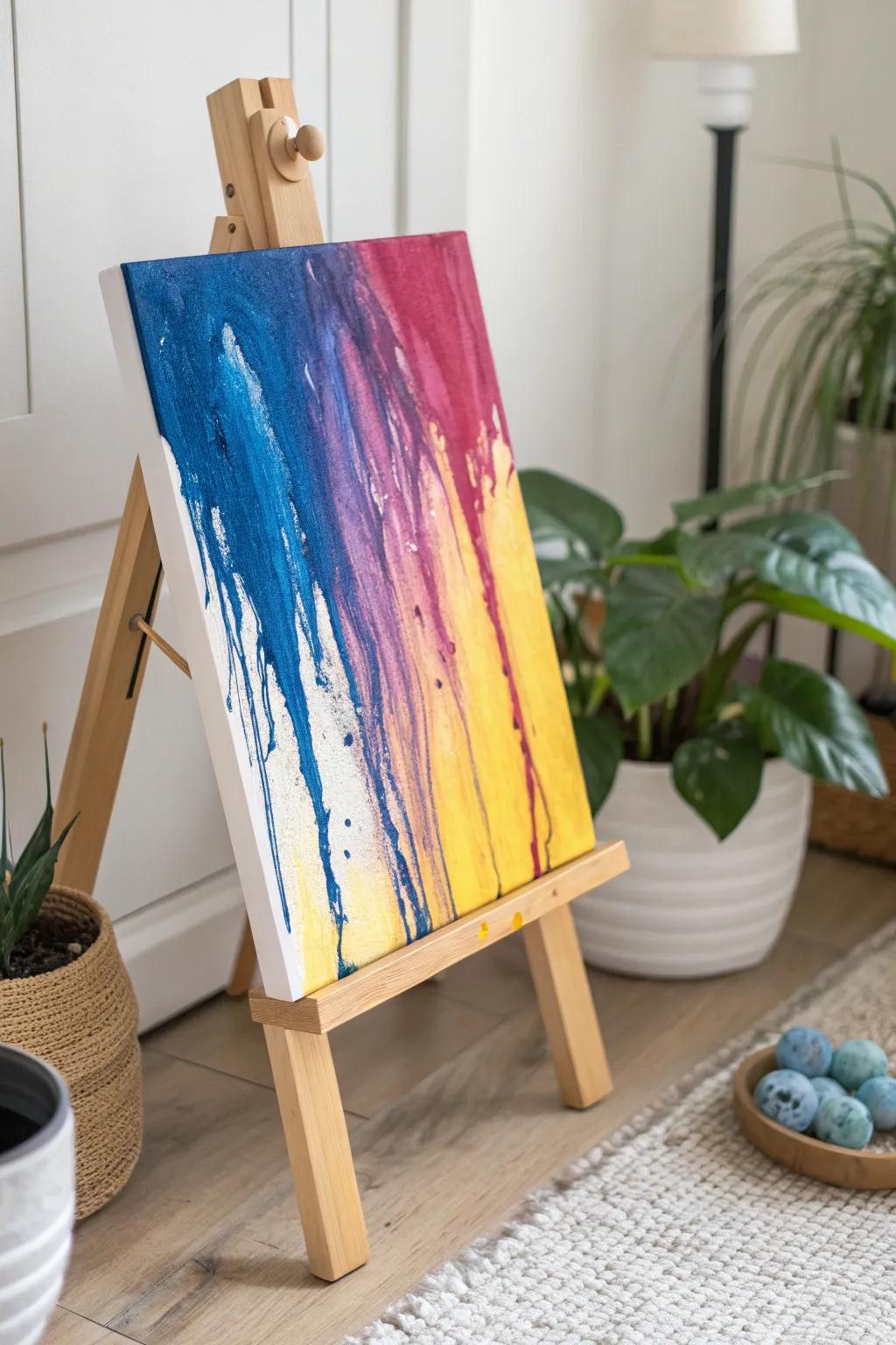 Unleash your inner artist with vibrant spilling art—where gravity meets creativity!