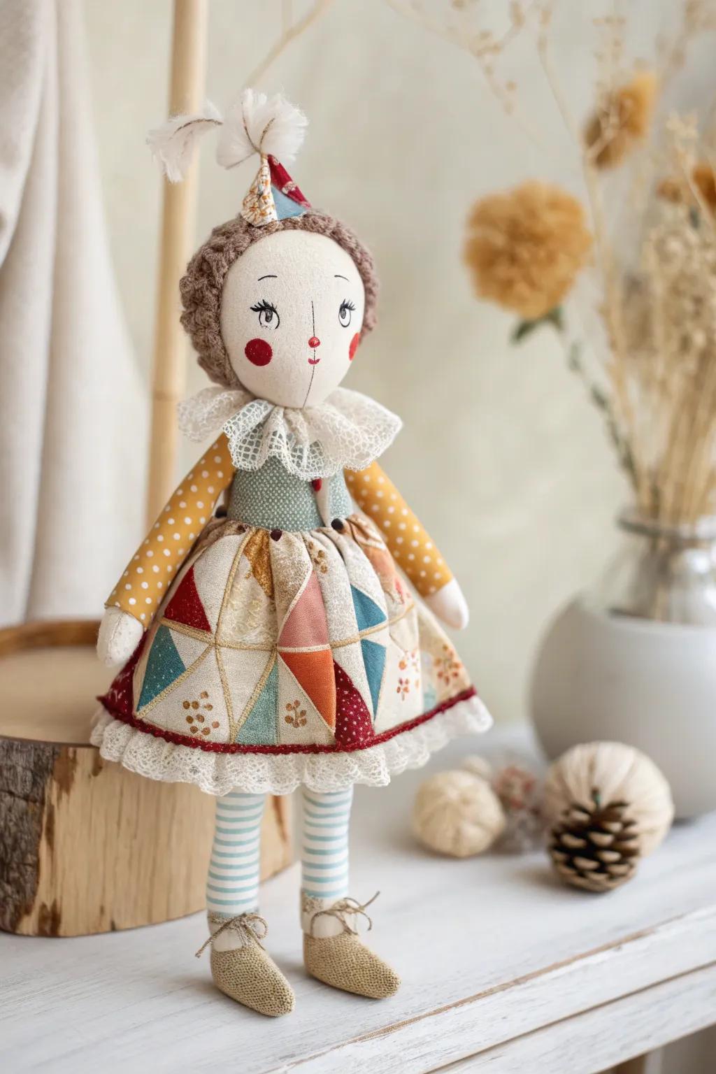 Whimsical Wonders: Upcycled Circus Performer Dolls infuse joy and ingenuity into your space!