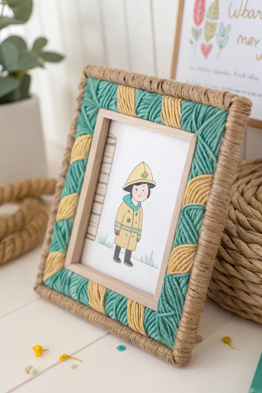 Appreciate your small hero through a handmade photo frame that captures their spirit and imagination.