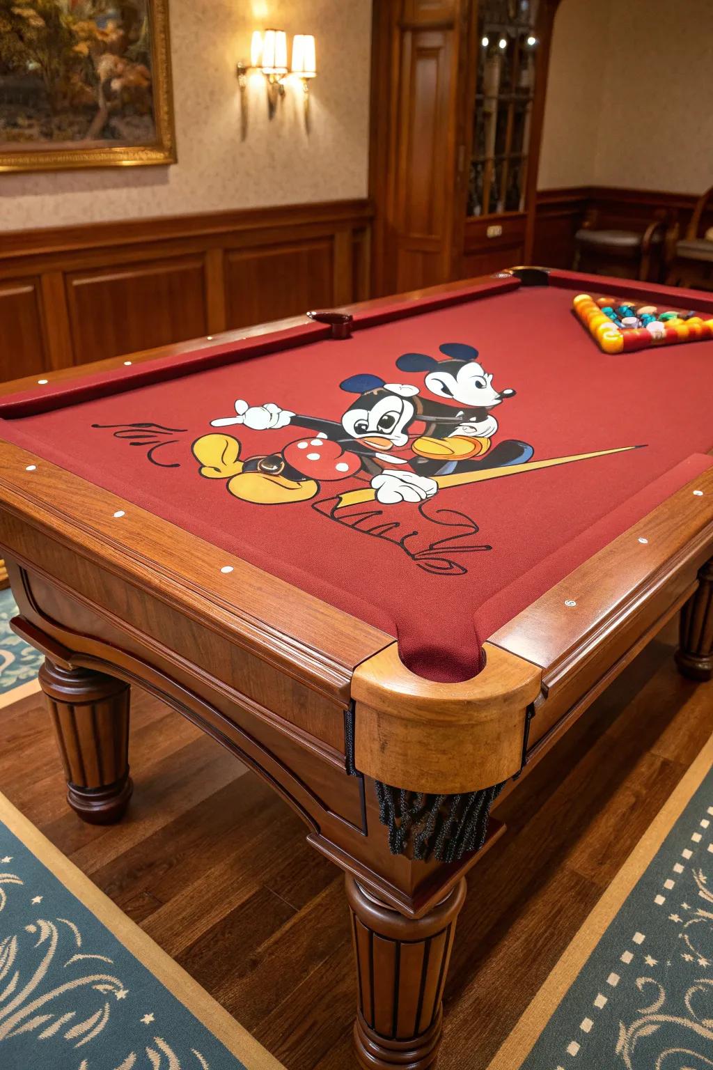 Relive the magic of childhood with a custom billiards table felt that sparks joy and nostalgia.