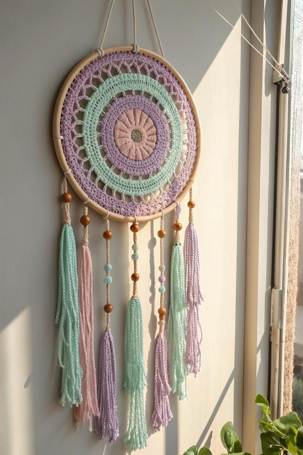 Revamp your area with this captivating weaving dream net, a flawless amalgamation of boho vogue and understated elegance. 🌿✨