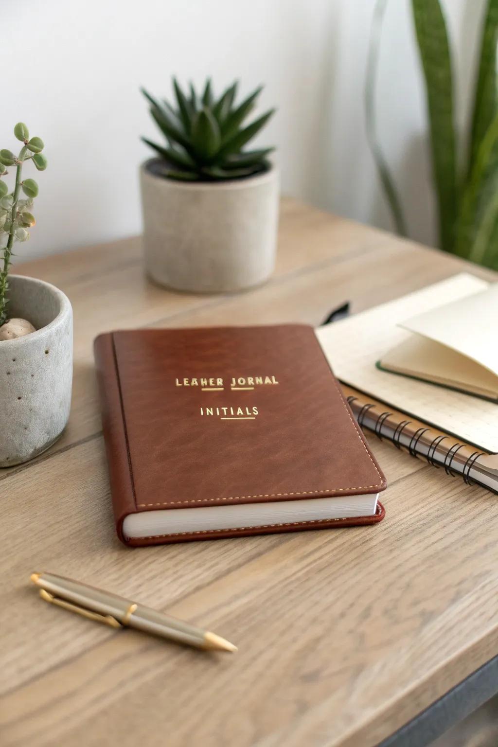 Personalize your notes with elegance and style; an engraved journal makes every entry special.