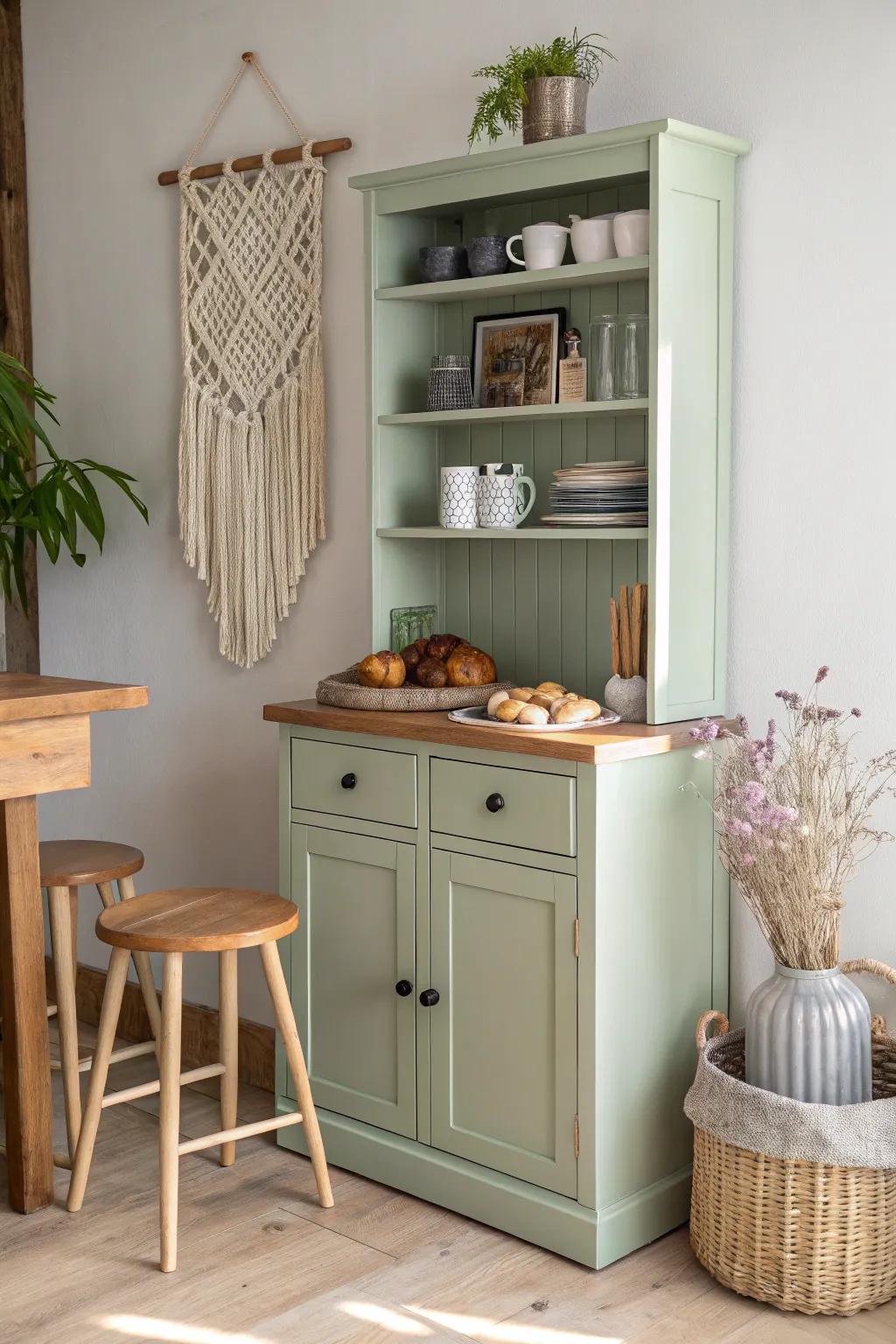 With a changeable bookrack breakfast bar that combines minimalist design with boho charm, you can enhance your mornings.