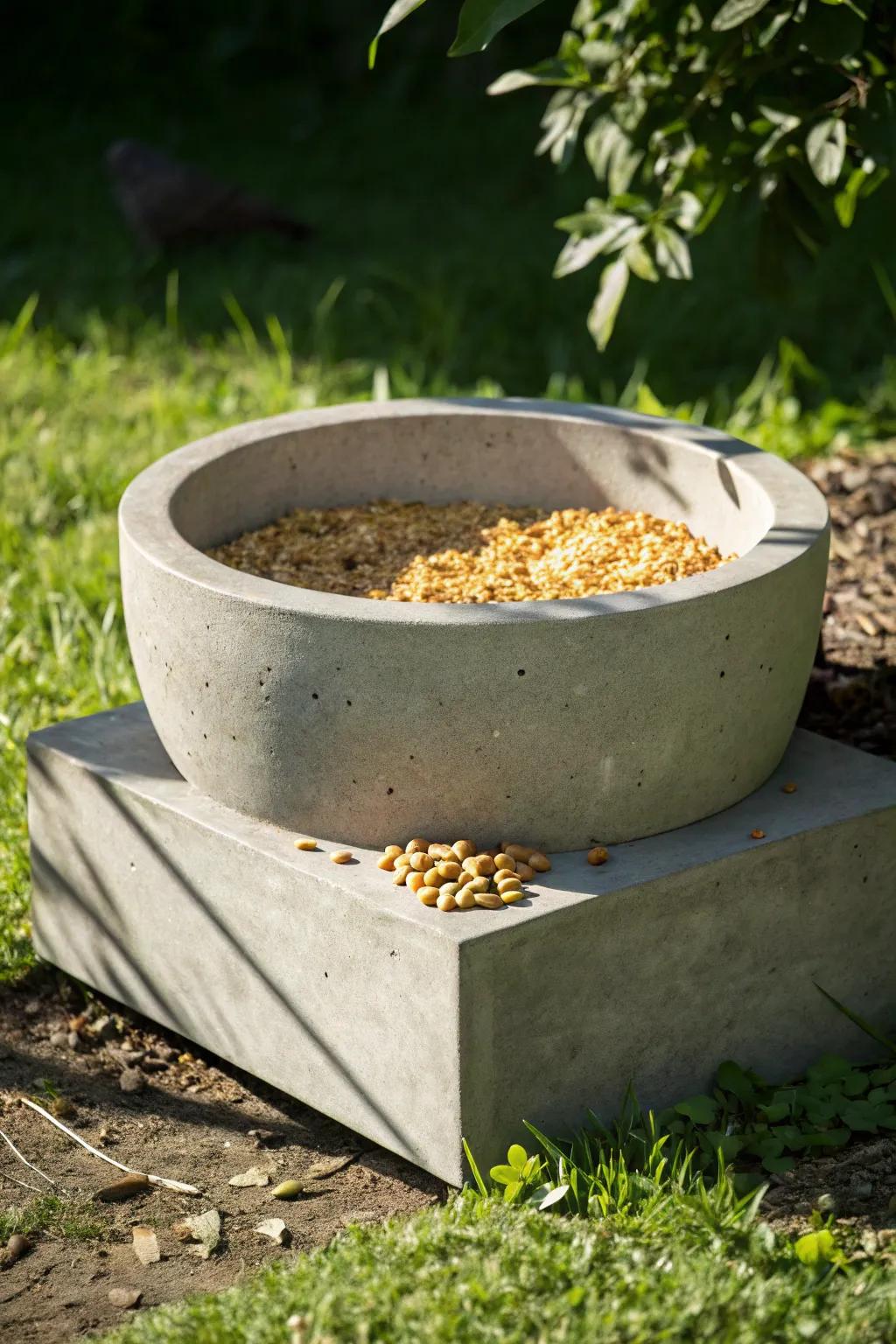 Build It Yourself: A Durable Concrete Feeder That Withstands Any Weather.