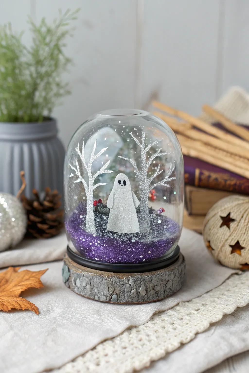 Enchant your space with a touch of Halloween magic—shake up your creativity with these ghoulish glitter globes!