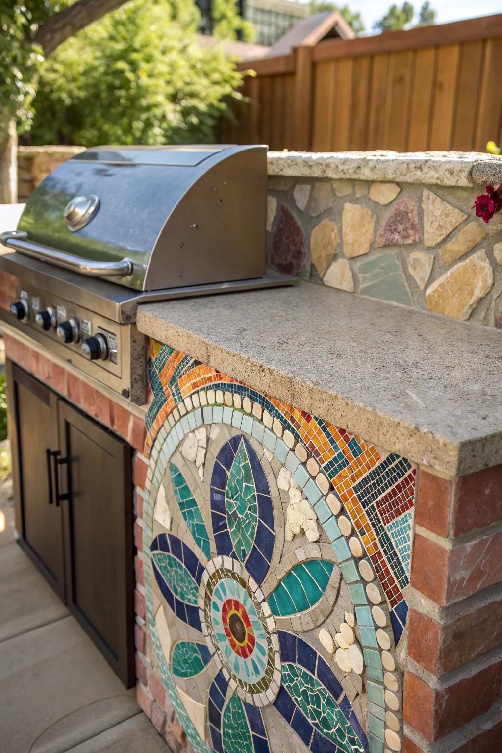 With an artistic tile feature where craftsmanship and creativity collide, you can transform your BBQ space.
