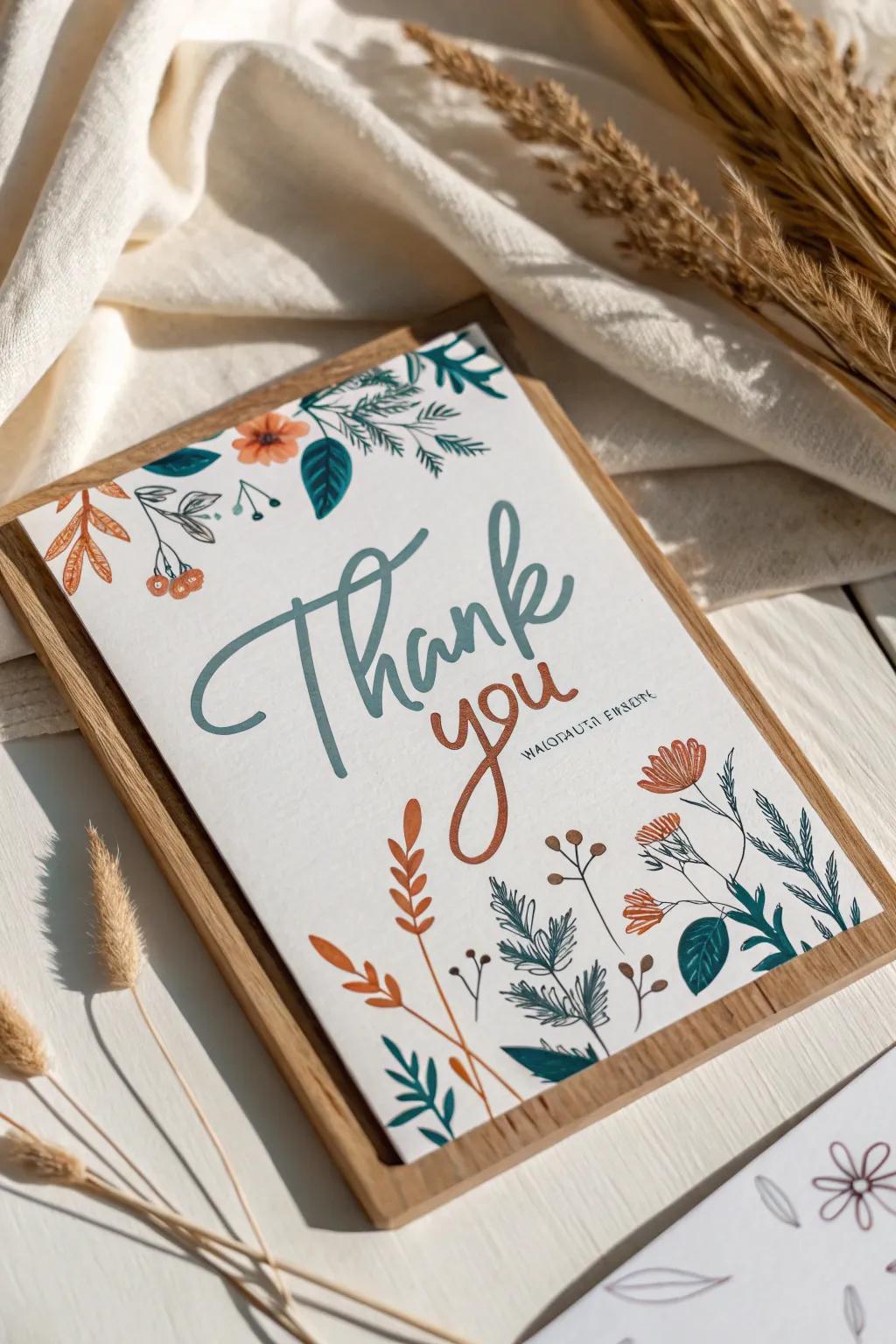 Unveil a heartfelt surprise with this charming DIY thank you card, where elegance meets creativity.