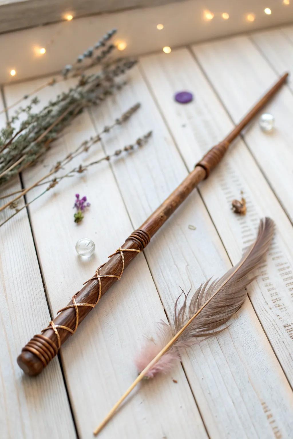 Infuse a soupçon of enchantment into your abode through a handcrafted cupric-enshrouded wand. ✨ #DIYDecor #ScandiBoho