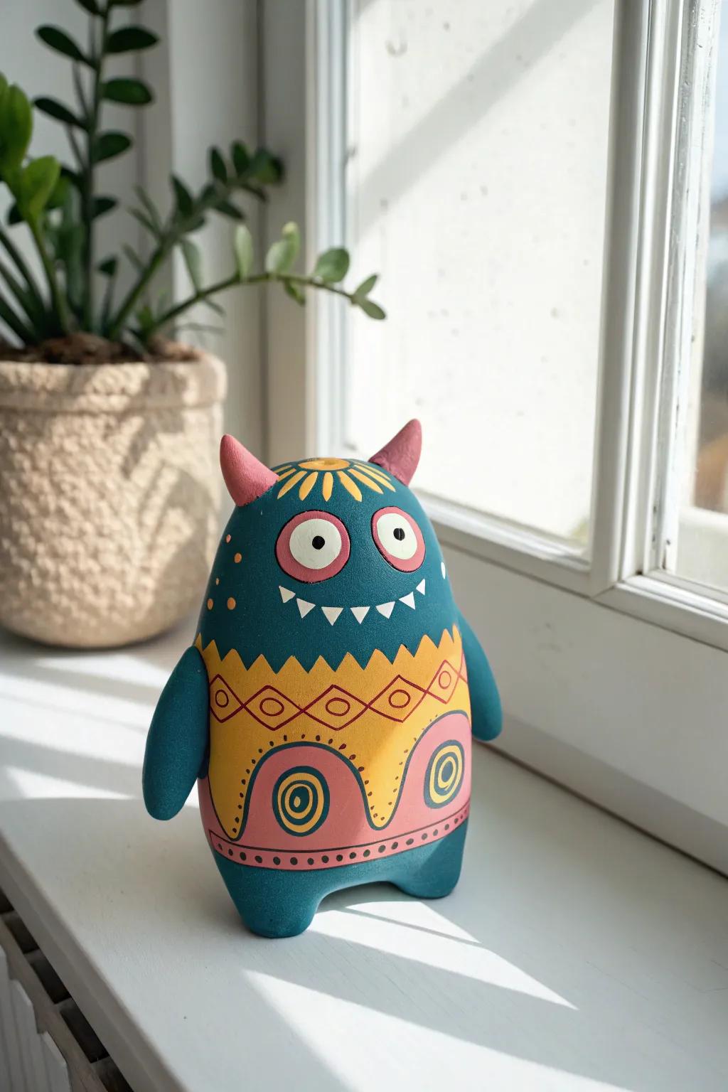 Unleash your ingenuity through this charming clay ghoul—seamlessly unifying minimalist design with a bohemian touch!
