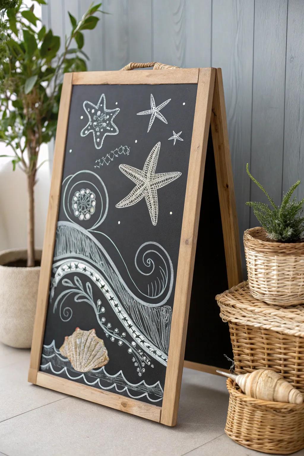 Convey the serene beauty of the seaside into your dwelling with these charming beach scribbles.