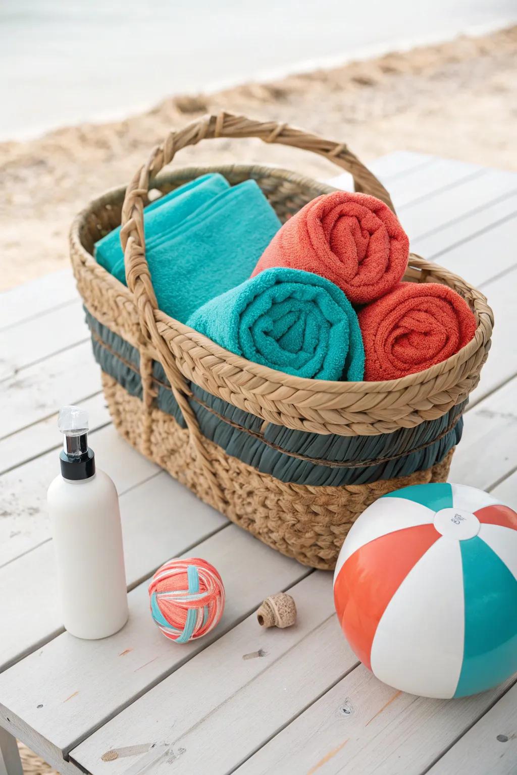 Embrace the sun with our chic Coastal Day Hamper — essentials for a perfect family outing. 🌊☀️
