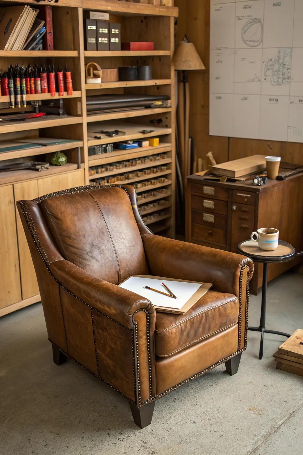 Craft and comfort unite: Find inspiration in your garage retreat.