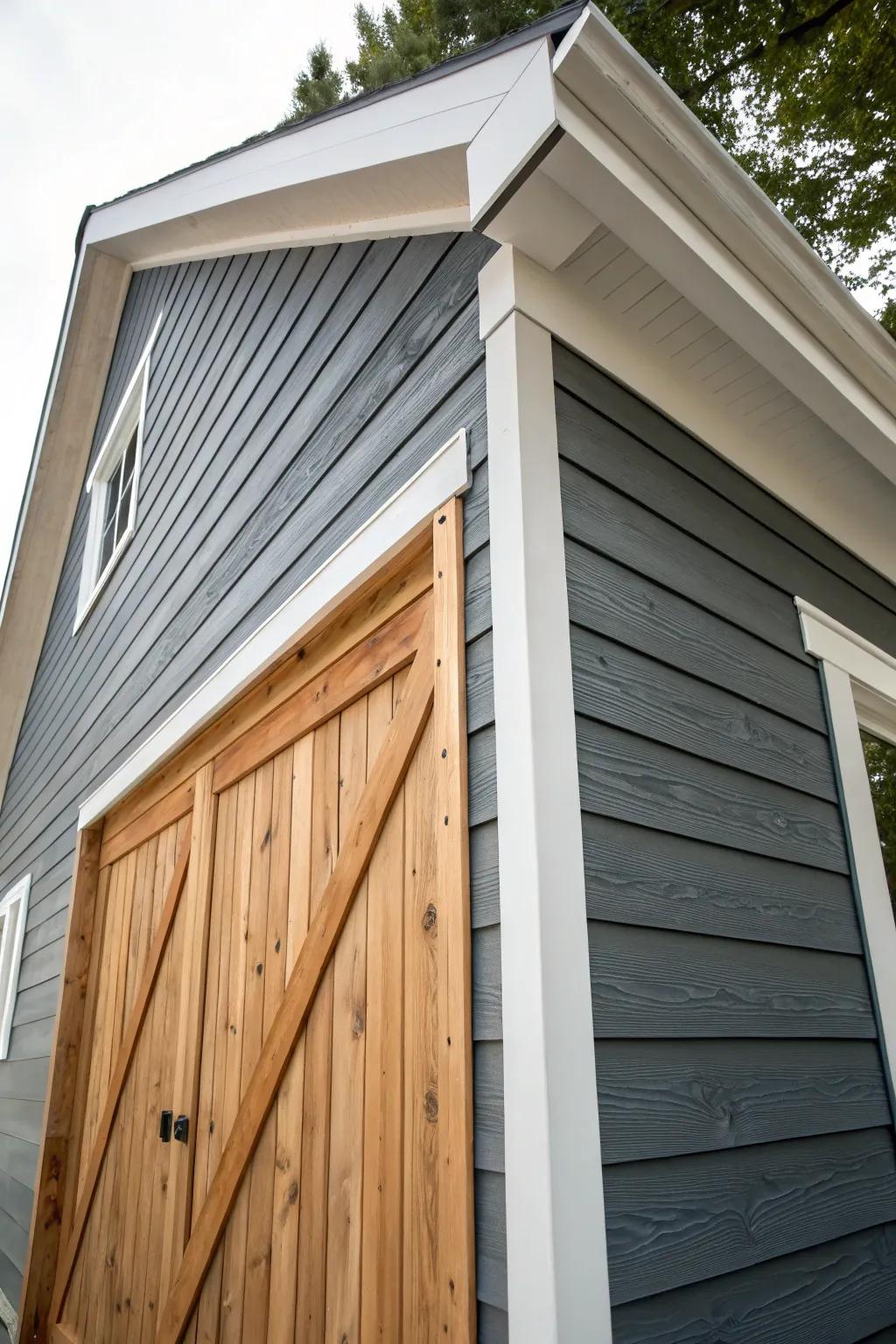 Upgrade your garage with the timeless elegance of shiplap siding, where craftsmanship meets contemporary style.