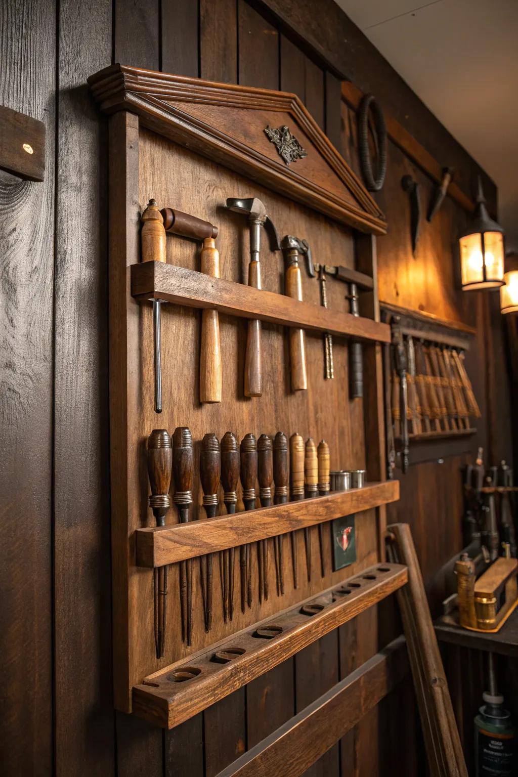 Transform your garage workshop into a creative haven with handcrafted elegance.
