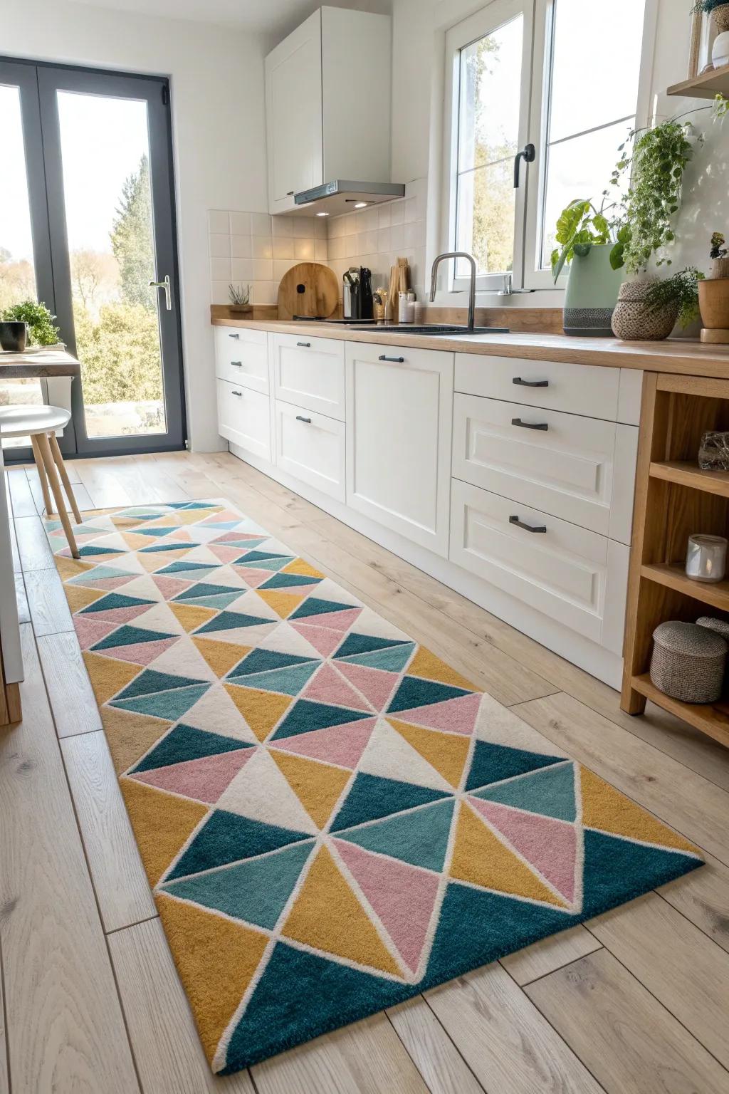Transform your space with a DIY geometric rug—bold, beautiful, and budget-friendly!
