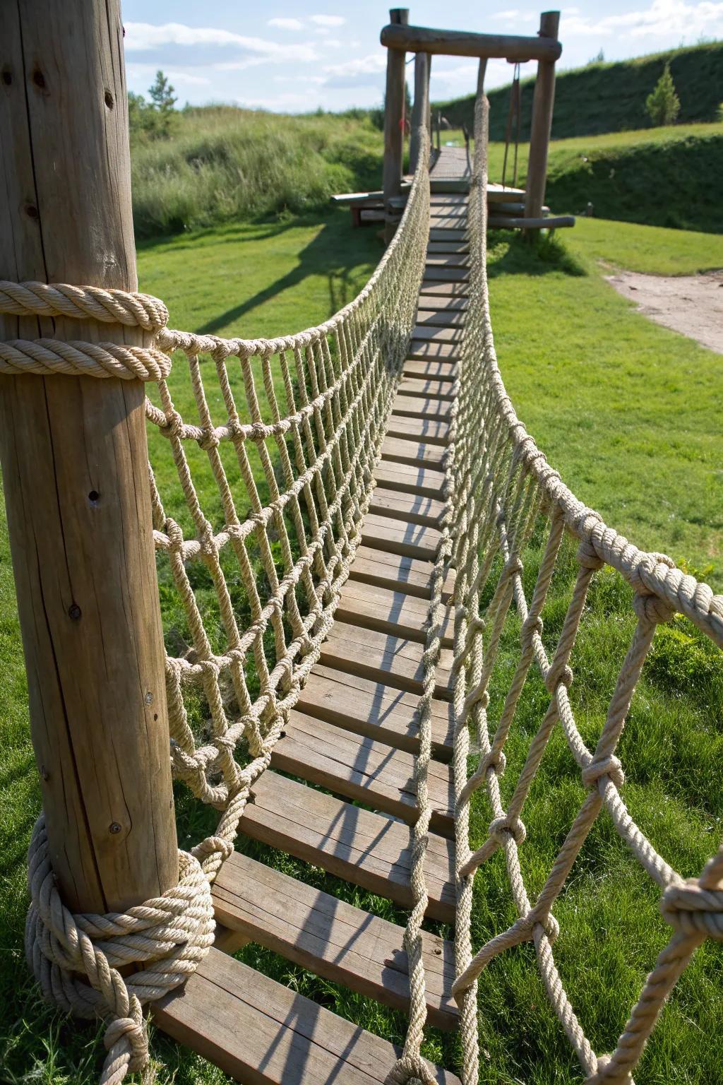 Master the art of goat playgrounds using this expertly shaped cable pathway, suited to daring climbs.