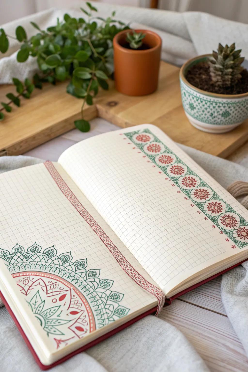 Elevate your journaling with exquisite borders that frame your creativity beautifully.