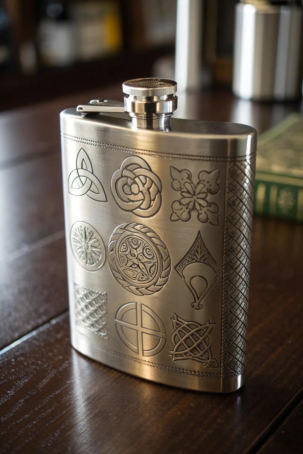Celebrate diversity with a flask that tells a story through cultural artistry.