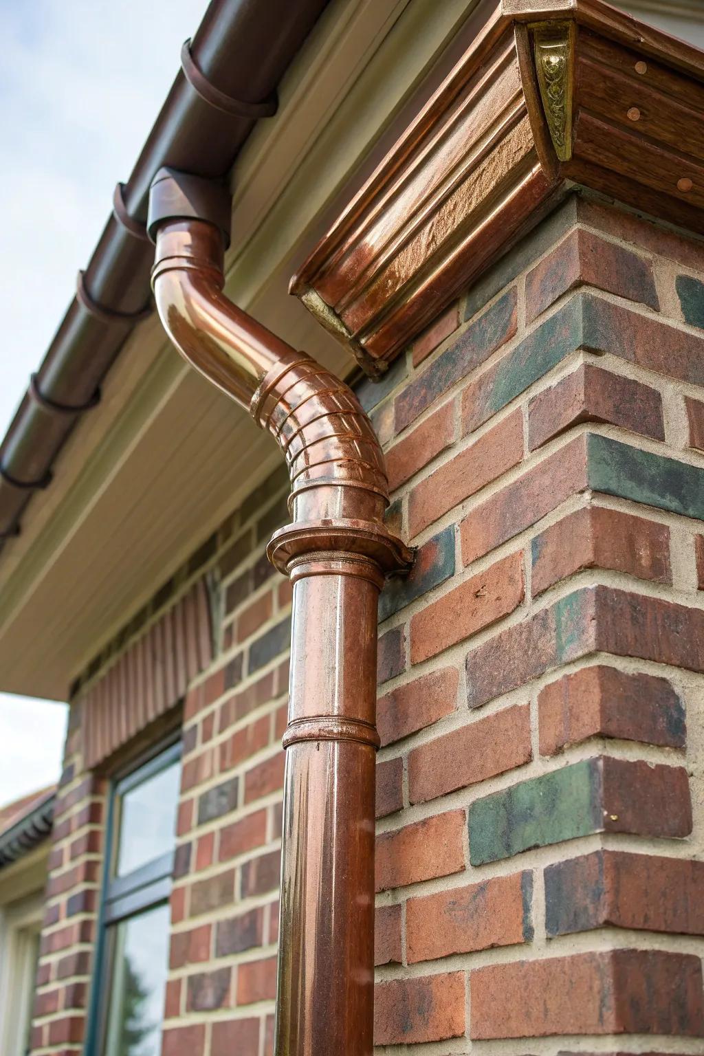 Elevate your dwelling's exterior by means of the ageless splendor characterized by a bronze downspout.