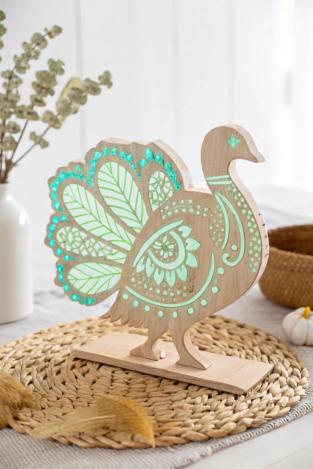 Illuminate your Thanksgiving with a touch of magic! Discover the charm of luminous hand turkey designs that captivate and surprise.