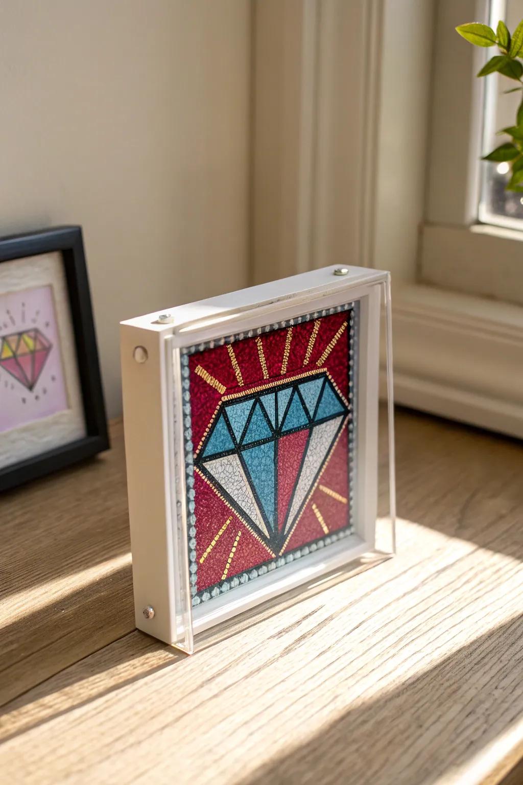 Lift your diamond dotz art with modern elegance in an acrylic box border. ✨