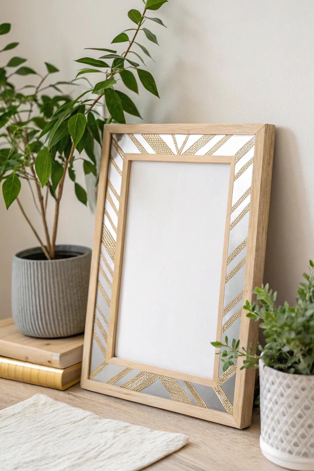 Elevate your home decor with a hint of glam—polished strip frames that radiate effortlessness and flair.