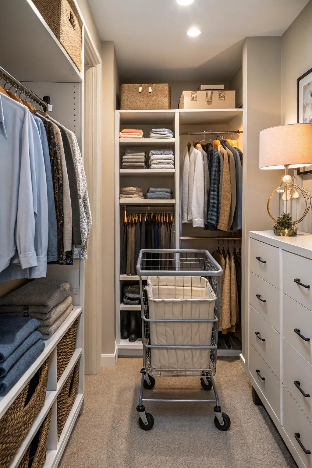 Mobile carts provide flexible and portable storage solutions.