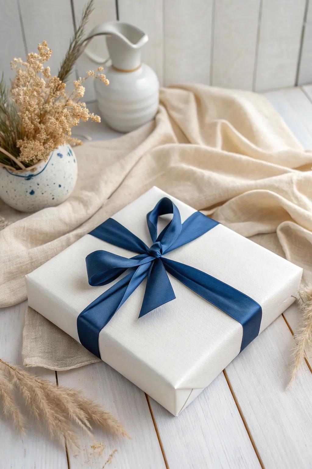Embrace elegance in simplicity with this stunningly wrapped gift—where Scandinavian minimalism meets bold beauty.