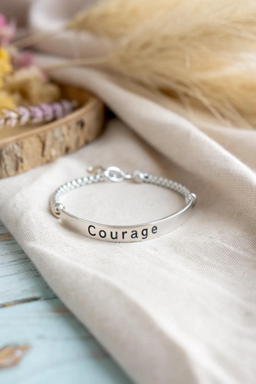 Embrace your inner strength with a personalized touch. #Courage #MinimalistBeauty