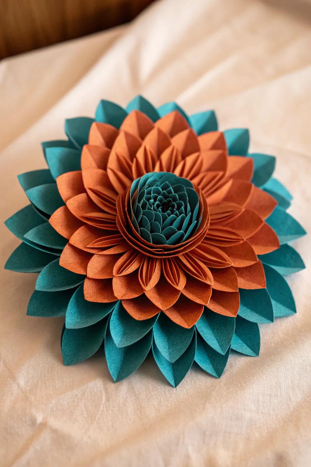 Timeless beauty in paper: Create your own everlasting bouquet with concertina-folded blooms.