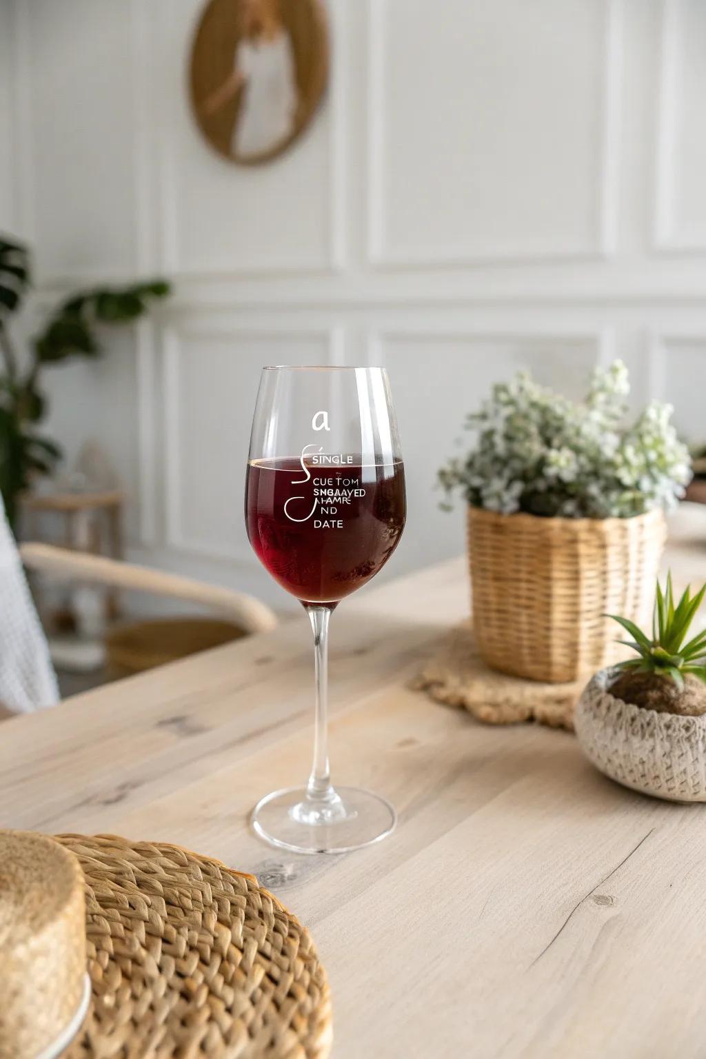 Raise a toast to personalized refinement with custom wine goblets, the quintessential gift for memorable celebrations.