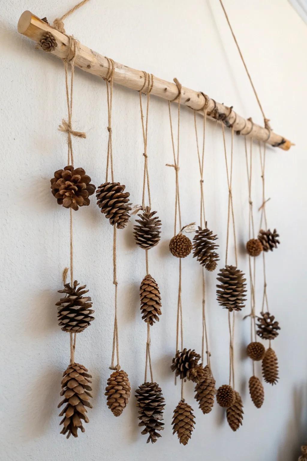 Elevate your area through a touch of natural elegance — this pinecone tapestry unites minimalist design with earthy allure.