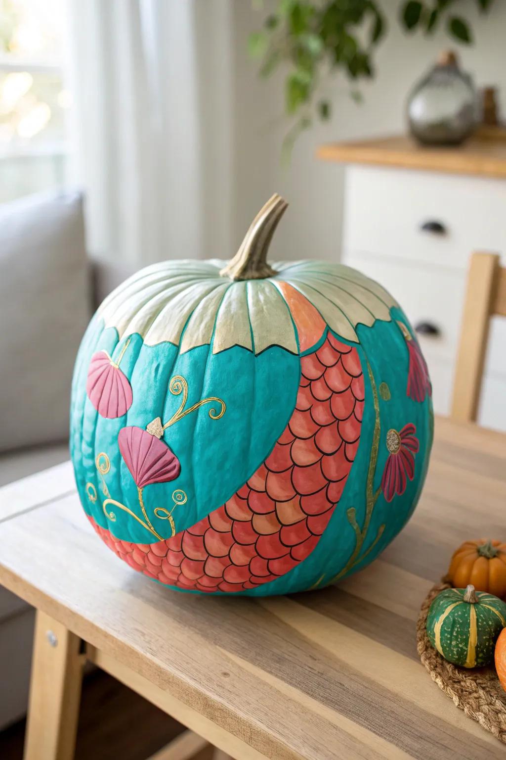 Plunge into ingenuity via this breathtaking marine entity pumpkin – a burst of artistry for your subsequent affair!