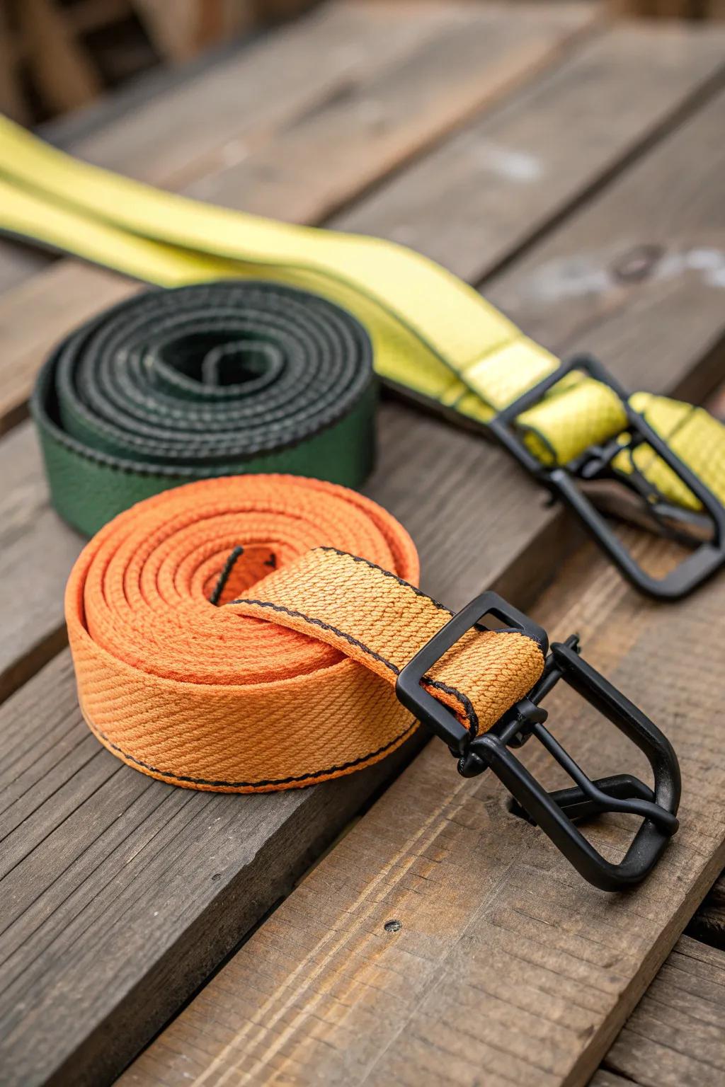 Organize with elegance: Durable securing bands for your tie-down straps.