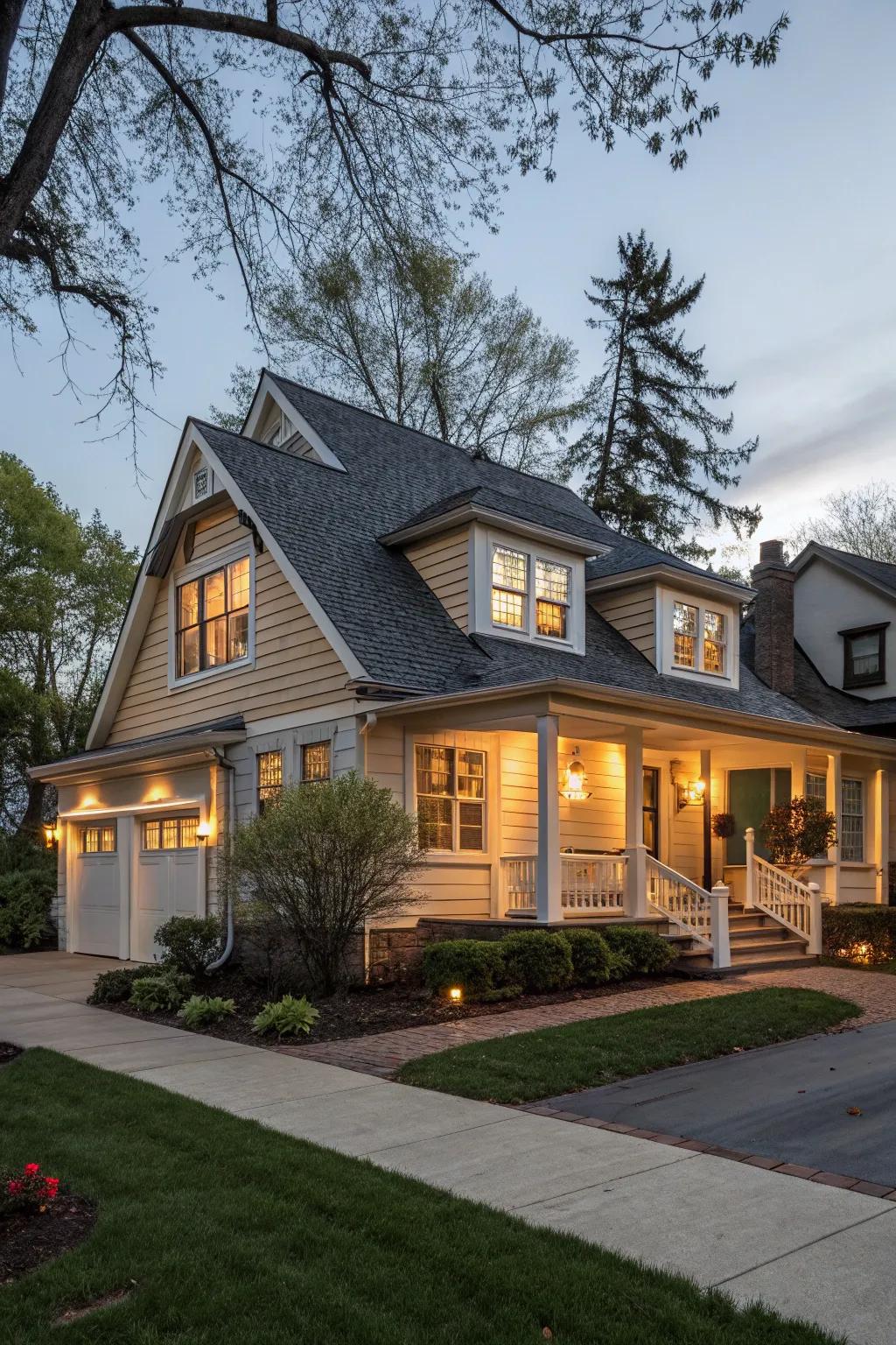 Attic roofs create charming and functional spaces.