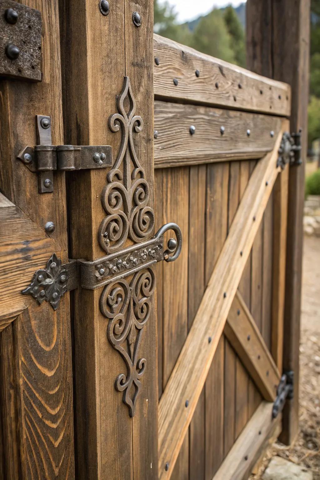 Elevate your gate's flair using functional artistry in every fastener.