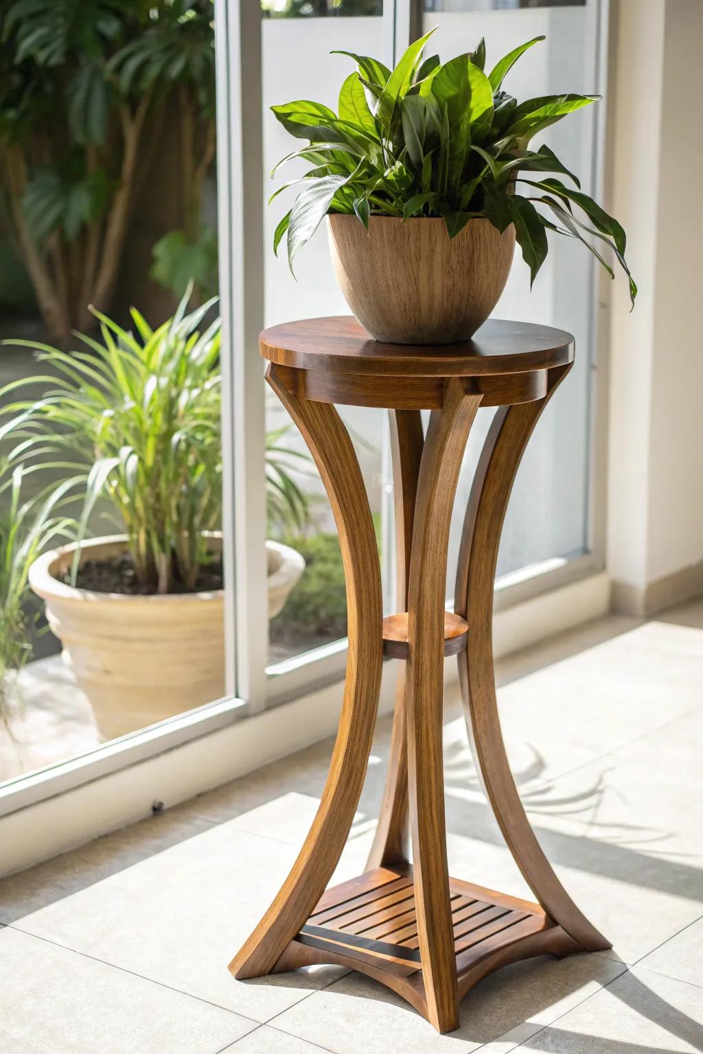 Elevate your greenery: Uncover the refinement of artisanal timber botanical supports.