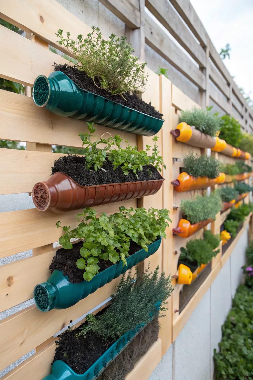 Transform your petite backyard through eco-prudent allure: skyward garden sorcery via recycled bottle planters!