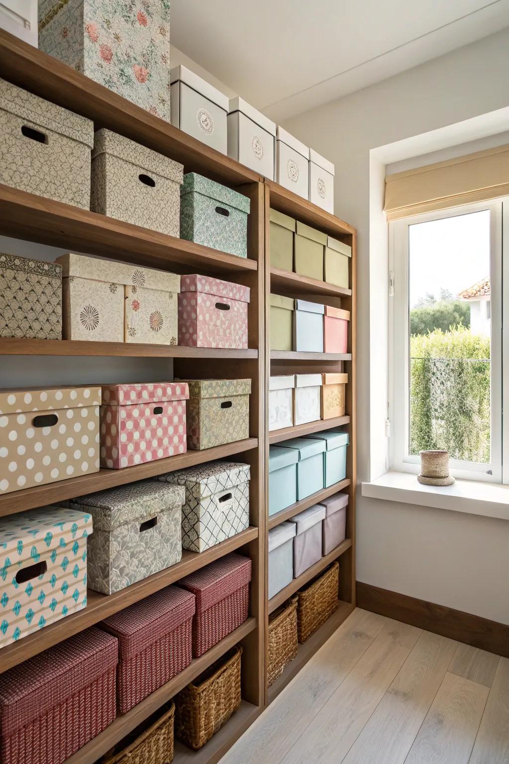 Disguise clutter with storage solutions that are both stylish and functional.